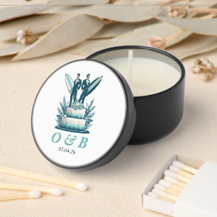 Surf Grooms Wedding Mini Candle Favors