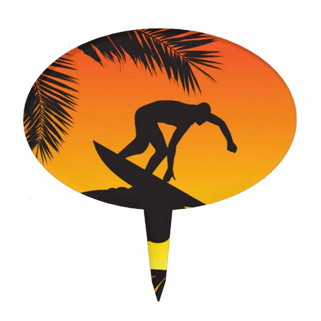 Surf:Hawaii Cake Topper (Front)