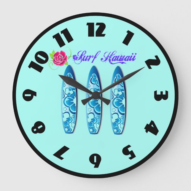 Surf Hawaii Surfboards Large Clock (Front)