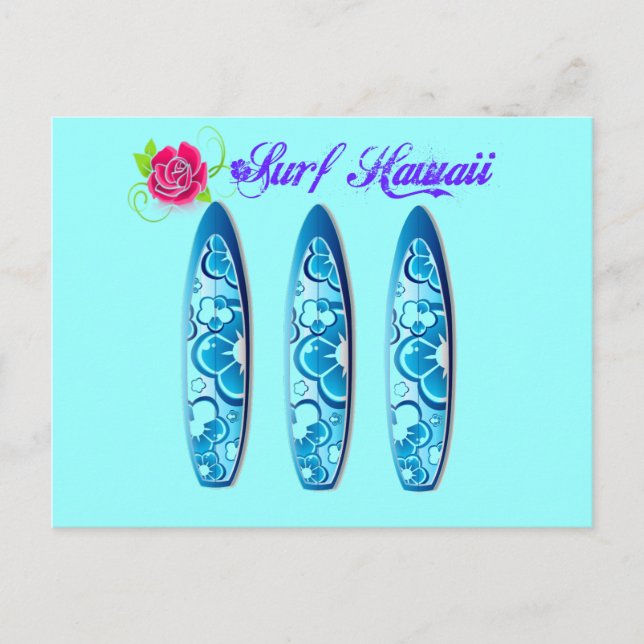 Surf Hawaii Surfboards Postcard (Front)