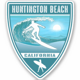 Surf Huntington Beach California Sticker