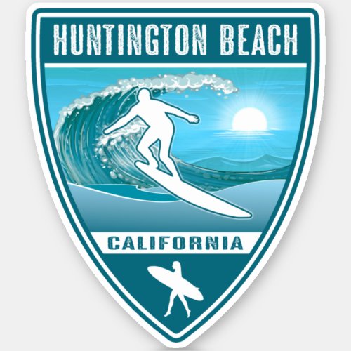 Surf Huntington Beach California Sticker