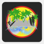 Surf in the City.png Square Sticker