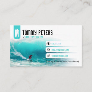 Surf Instructor    Surfboard Active Vacations Business Card