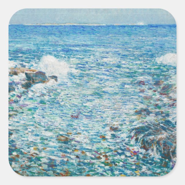 Surf, Isles of Shoals Square Sticker (Front)