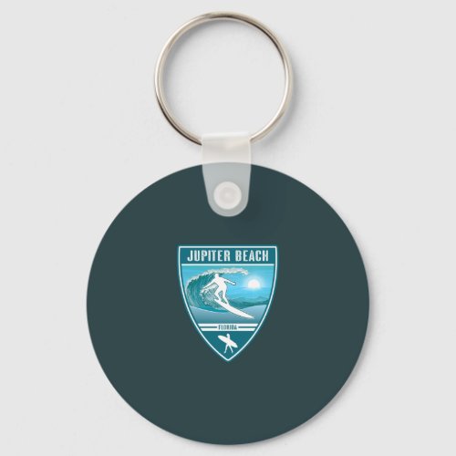 Surf Jupiter Beach Florida Keychain