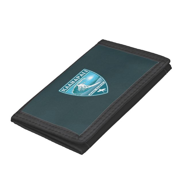 Surf Kaanapali Maui Hawaii Trifold Wallet (Bottom)