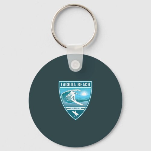 Surf Laguna Beach California Keychain