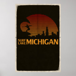 Surf Lake Michigan! Poster