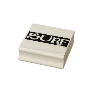 Surf large rubber stamp no handle