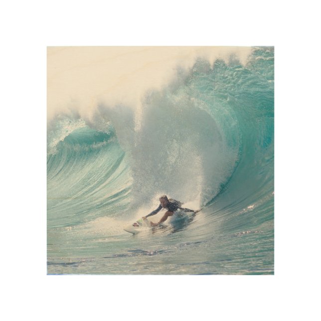 Surf Legend Rochelle Ballard Surfing Hawaiian Wave Wood Wall Decor (Front)