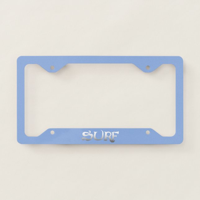 Surf license plate frame B (Front)
