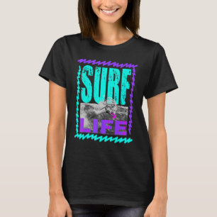 Surf Life Abstract 80s Retro Vintage Style Graphic T-Shirt