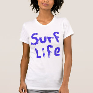 Surf life spray-painted blue T-Shirt
