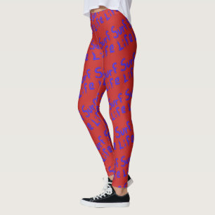 surf life Thunder_Cove red blue Leggings