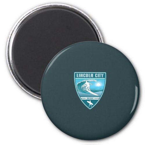 Surf Lincoln City Oregon Magnet