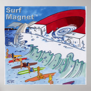 Surf Magnet matte poster