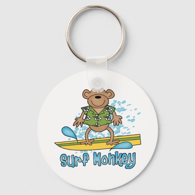 Surf Monkey Keychain (Front)