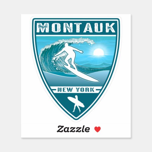 Surf Montauk New York Sticker