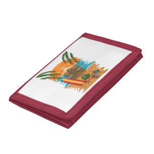 surf music happy summer trifold wallet