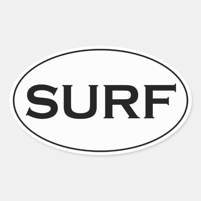 SURF Oval Logo Sticker (Front)