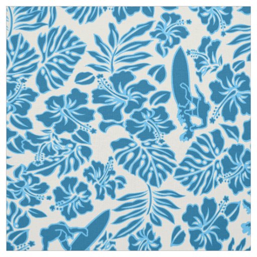 Surf Pareau Hawaiian Hibiscus Aloha Shirt Print Fabric