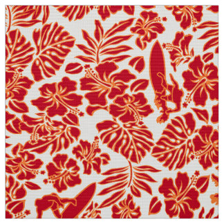 Surf Pareau Hawaiian Hibiscus Aloha Shirt Print Fabric
