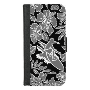 Surf Pareau Hawaiian Hibiscus Surfing iPhone 8/7 Wallet Case