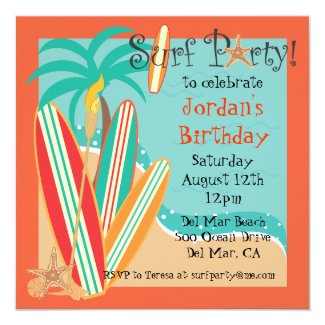 Surf Party Invitation