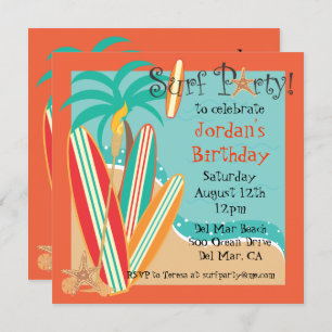 Surf Party Invitation