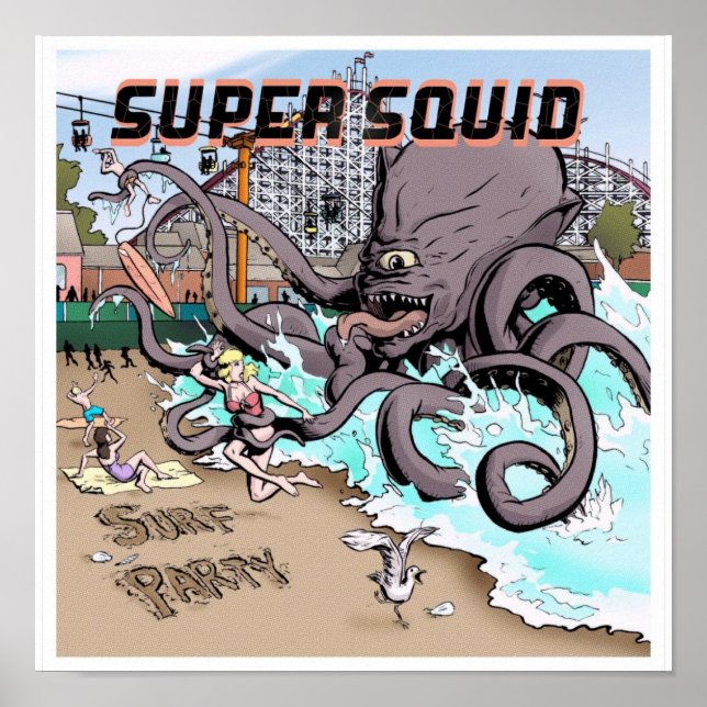 Surf Party Poster 12x12 (Front)