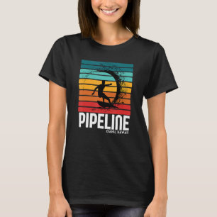 Surf Pipeline Oahu Beach Vintage Retro Surfing T-Shirt