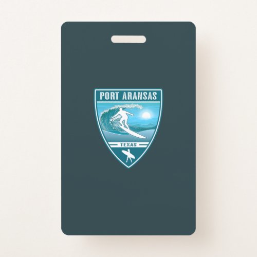 Surf Port Aransas Texas Badge