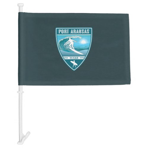 Surf Port Aransas Texas Car Flag