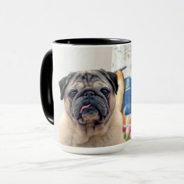 Surf Pug Mug (Front Left)