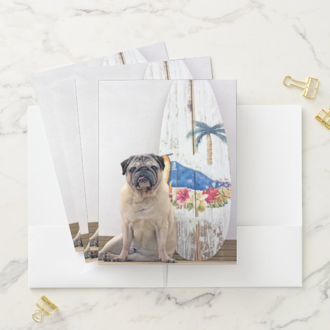 Surf Pug Pocket Folder (In Situ)