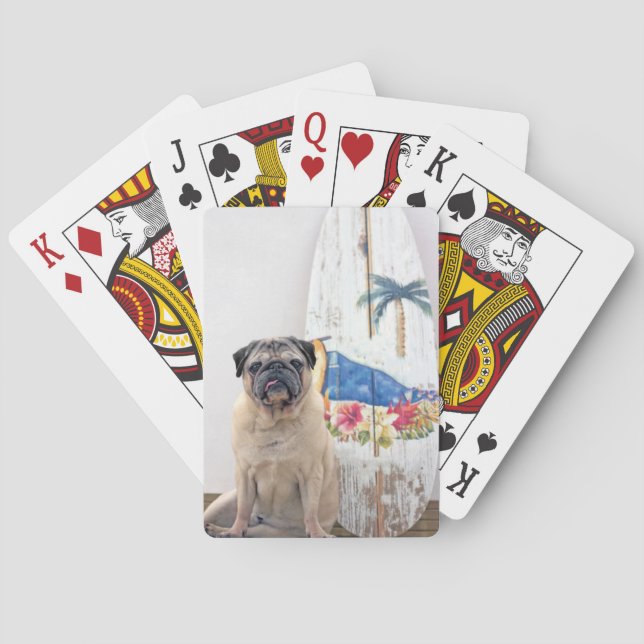 Surf Pug Poker Cards (Back)