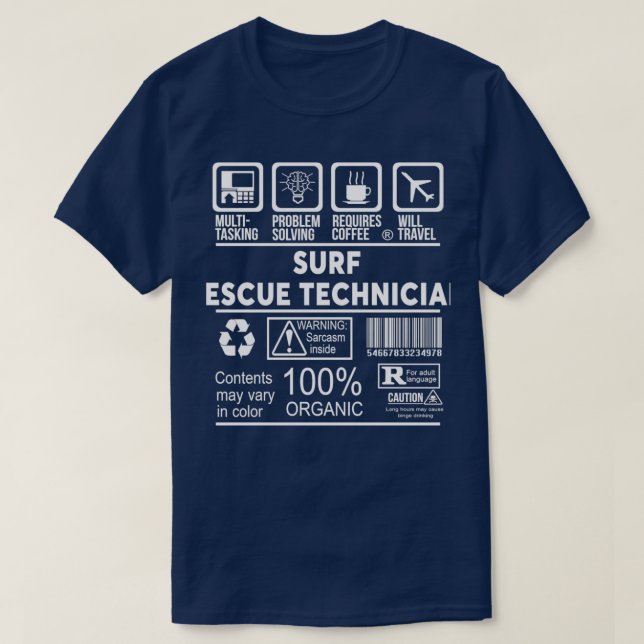 SURF RESCUE TECHNICIAN NICE DESIGN 2017T T-Shirt (Design Front)