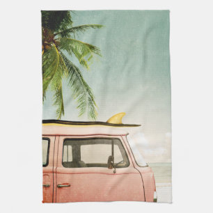 Surf Retro   Beach Kitchen Towel