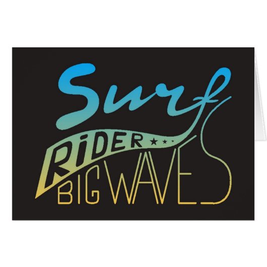 Surf Rider Big Waves Cards (Front Horizontal)