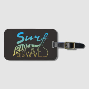 Surf Rider Big Waves Luggage Tag