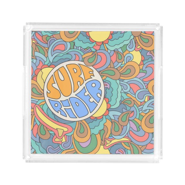 Surf Rider Pattern Acrylic Tray (Front)