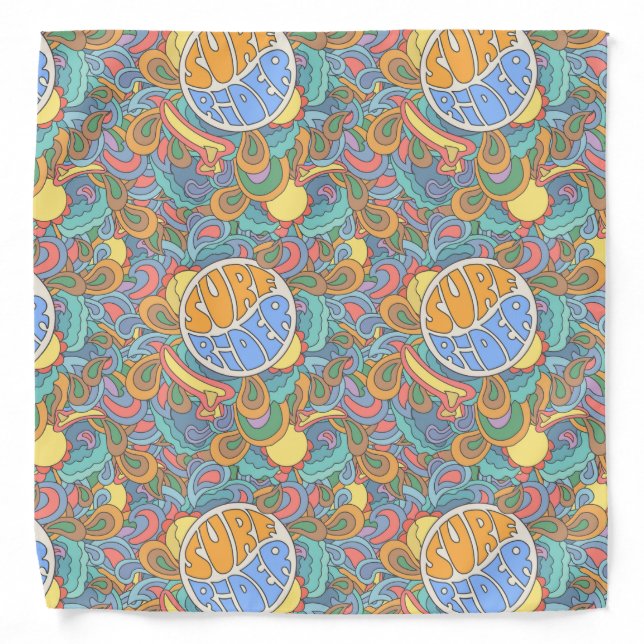 Surf Rider Pattern Bandana (Front)