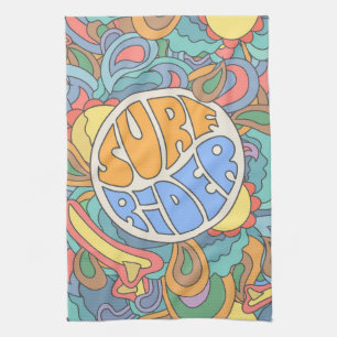 Surf Rider Pattern Kitchen Towel
