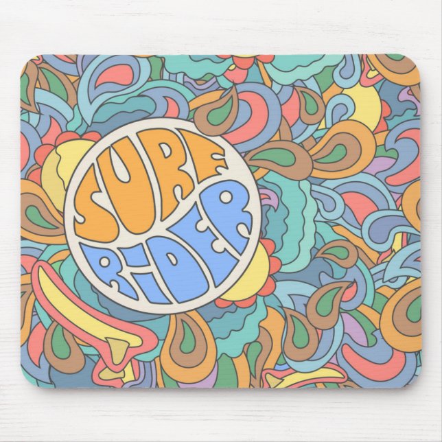Surf Rider Pattern Mouse Pad (Front)