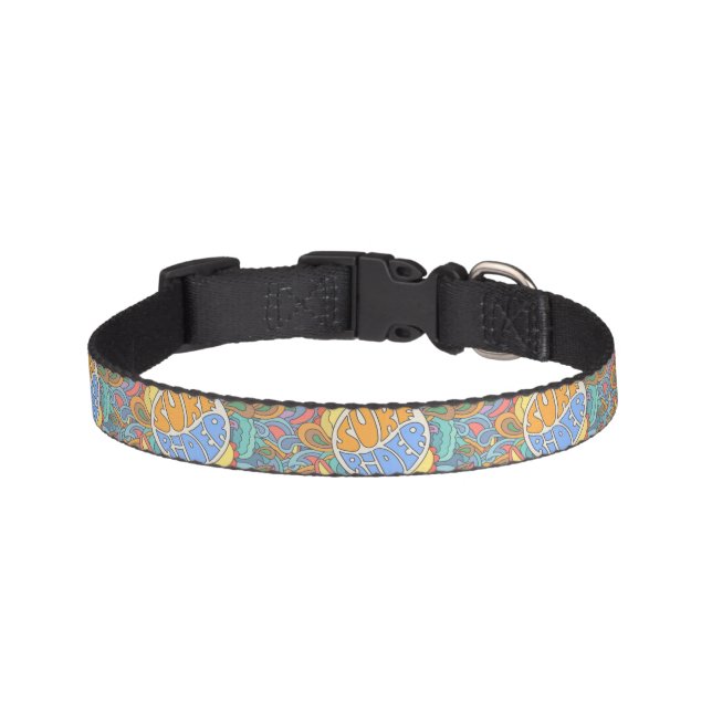 Surf Rider Pattern Pet Collar (Front)