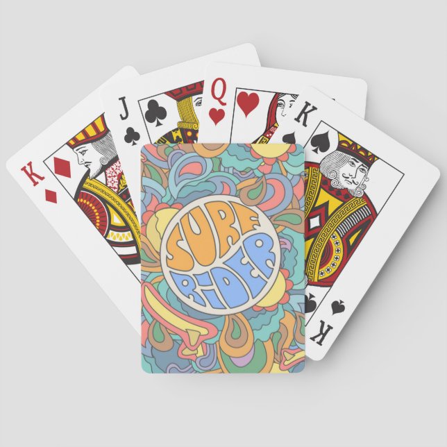 Surf Rider Pattern Poker Cards (Back)