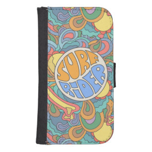 Surf Rider Pattern Galaxy S4 Wallet Case