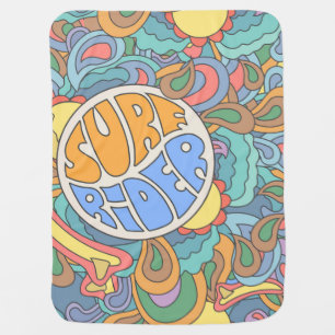 Surf Rider Pattern Swaddle Blanket