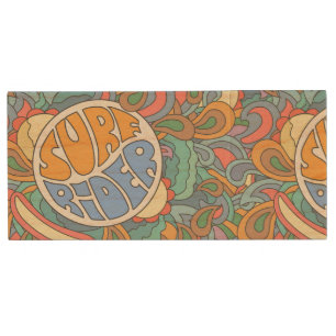 Surf Rider Pattern Wood USB Flash Drive